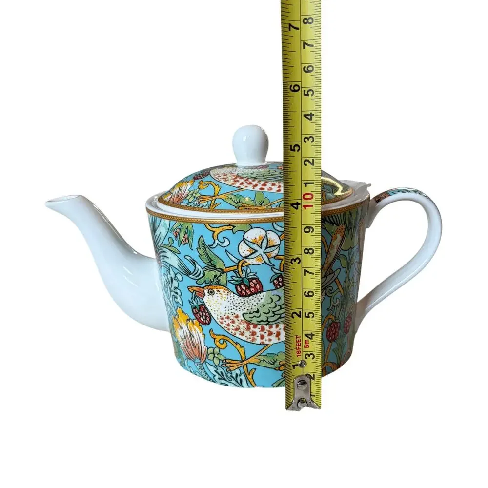 William Morris Strawberry Thief Fine Porcelain Teapot NEW